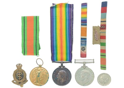Lot 315 - Medals: A WWI pair to Cpl W Inman The Queen's R.