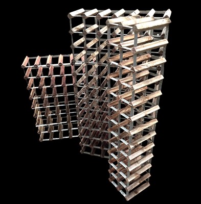 Lot 128 - Three wine racks, the largest being 62 x 117cm.
