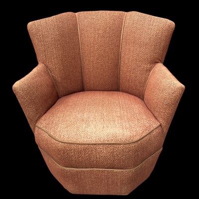Lot 135 - An Art Deco low upholstered tub chair.