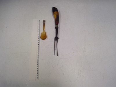 Lot 153 - A Possible Scottish Horn Spoon with Silver...