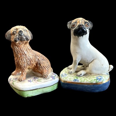 Lot 173 - Two vintage signed Basil Matthews dogs sitting...