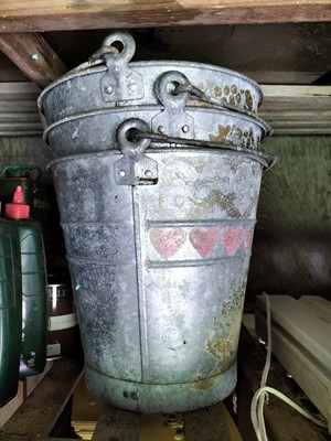 Lot 655 - stencilled buckets