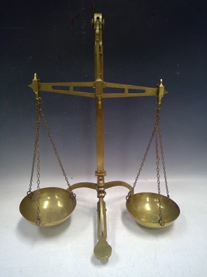 Lot 3 - Large Brass Bullion Scales. The Scales are...