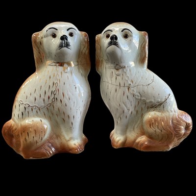 Lot 189 - A pair of Sadler Staffordshire flatback...