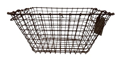 Lot 208 - A vintage French oyster basker, height 24cm x...
