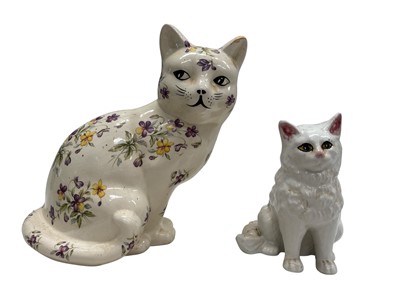 Lot 52 - A Portuguese 'Bordallo Pinheiro' Persian cat...
