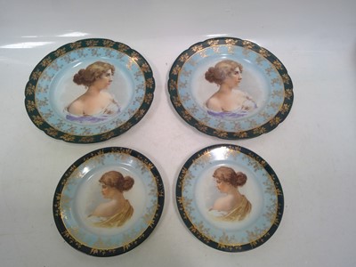 Lot 59 - Four Karlsbad Plates, 24cm and 17.5cm in...