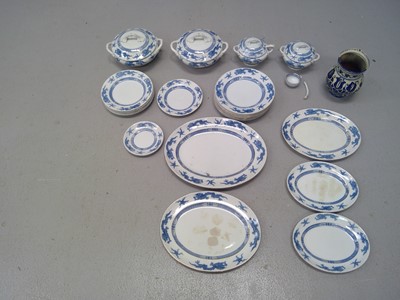 Lot 48 - Wilton Ware Blue and White in a Dragon Design.