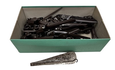 Lot 55 - Vintage metal stair clips, twenty-four in...
