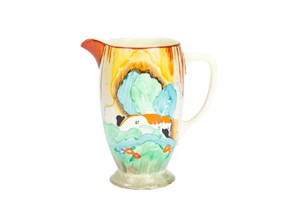 Lot 463 - A Clarice Cliff Forest Glen pattern jug.