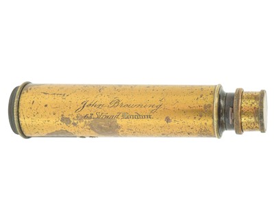 Lot 214 - A brass pocket spectroscope signed John Browning, Strand London.