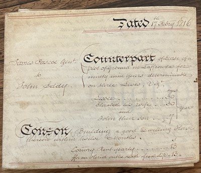 Lot 390 - (Cornwall) 19th century indenture