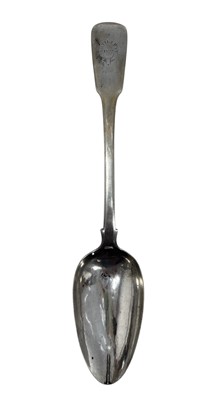 Lot 2 - A George III silver basting spoon, bearing the...