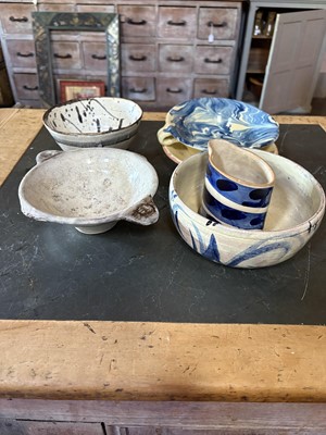Lot 163 - Six pieces of studio pottery