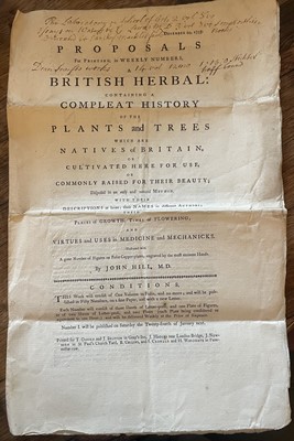 Lot 394 - (John Hill) Printing Proposal for Subscribers