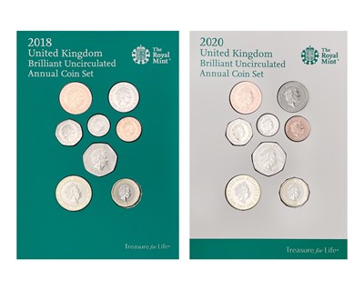 Lot 46 - GB - Two Royal Mint United Kingdom Brilliant Uncirculated Annual coin sets.