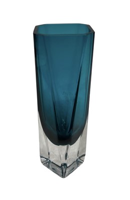 Lot 86 - A faceted art glass vase, possibly...