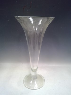 Lot 104 - A 50cm tall Glass Vase. The Top has a 24cm...