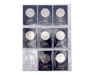 Lot 23 - A collection of 8 Change Checker £5 five-pound special issue coins.