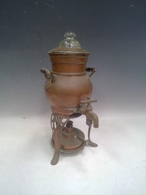 Lot 17 - A Copper Samovar. The Samovar is 32cm tall.