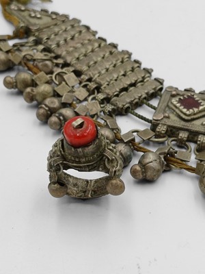 Lot 158 - A Yemeni nickel choker and ring.