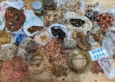 Lot 100 - Brass and copper pieces together with assorted...