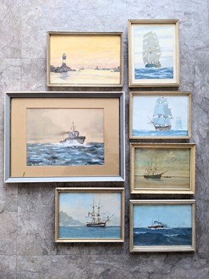 Lot 24 - A collection of seven original paintings of...