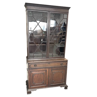 Lot 99 - A mahogany library bookcase, 98cm wide, 198cm...