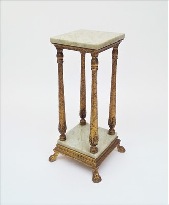 Lot 3497 - A Continental gilt and marble tier stand,...
