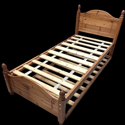 Lot 20 - A Single Pine Trundle Bed. The Bed is 206cm...