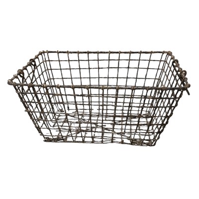 Lot 121 - A vintage French oyster basket, height 24cm x...