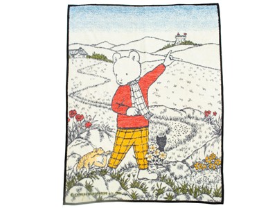 Lot 382 - A vintage Rupert the Bear fleece blanket.