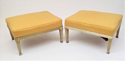 Lot 3512 - A pair of 19th century painted stools, with...