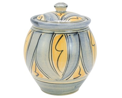 Lot 445 - A Lostwithiel Pottery (John Webb) lidded jar.