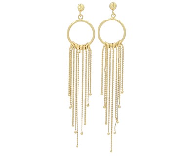 Lot 76 - A pair of 18k gold Maltese pendant stud earrings.