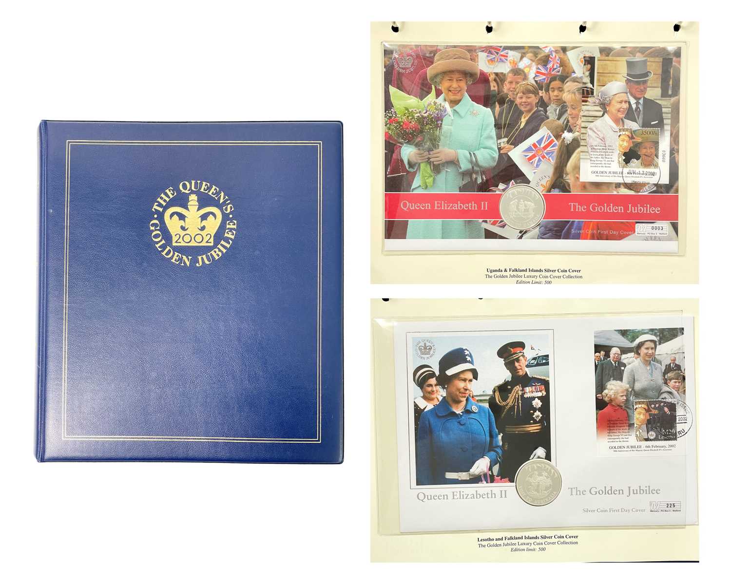 Lot 26 - Westminster Mint - A Queen Elizabeth II Golden Jubilee Luxury silver proof Coin Cover album.