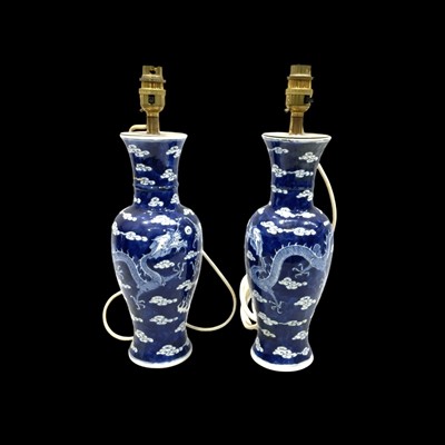 Lot 140 - Two Chinese blue and white vases that have...