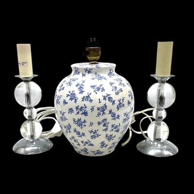 Lot 141 - Three Laura Ashley modern lamps will all...