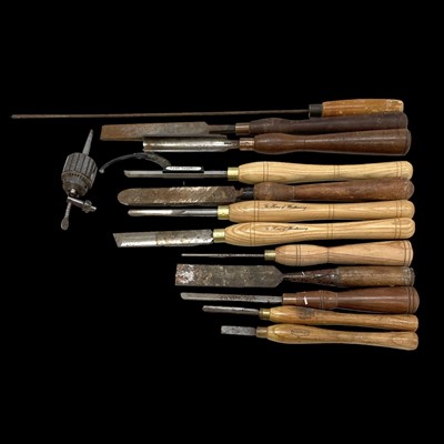 Lot 143 - A selection of wood turning chisels.