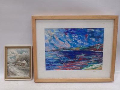 Lot 147 - An oil on board signed Mills, dated 1890, 24cm...