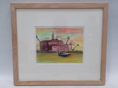 Lot 149 - A framed watercolour signed Konata to label...