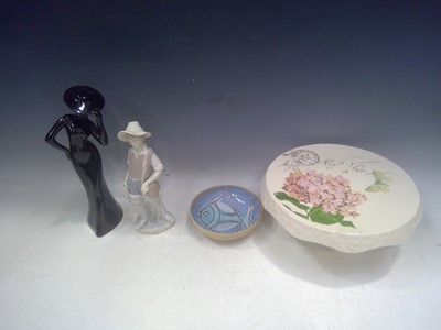 Lot 154 - A Lladro Figure and Silhouette Figure, a...