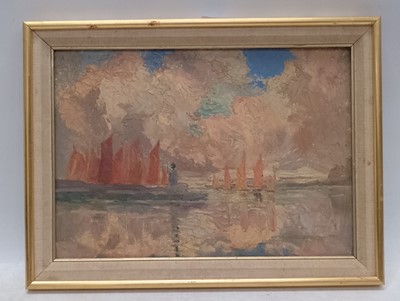 Lot 172 - H. MOORE (XX, Derby Sketching Club) Sunset,...