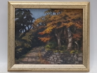 Lot 176 - Autumnal Trees, oil on board, signed with TP...