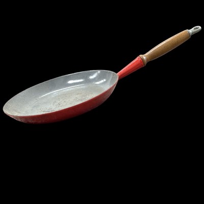 Lot 6 - A vintage Le Creuset 29cm frying pan with a...