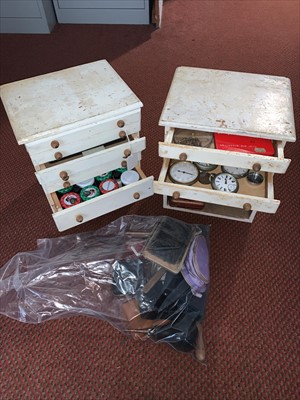 Lot 2644 - Watches, watchmakers tools, etc. mostly in a...