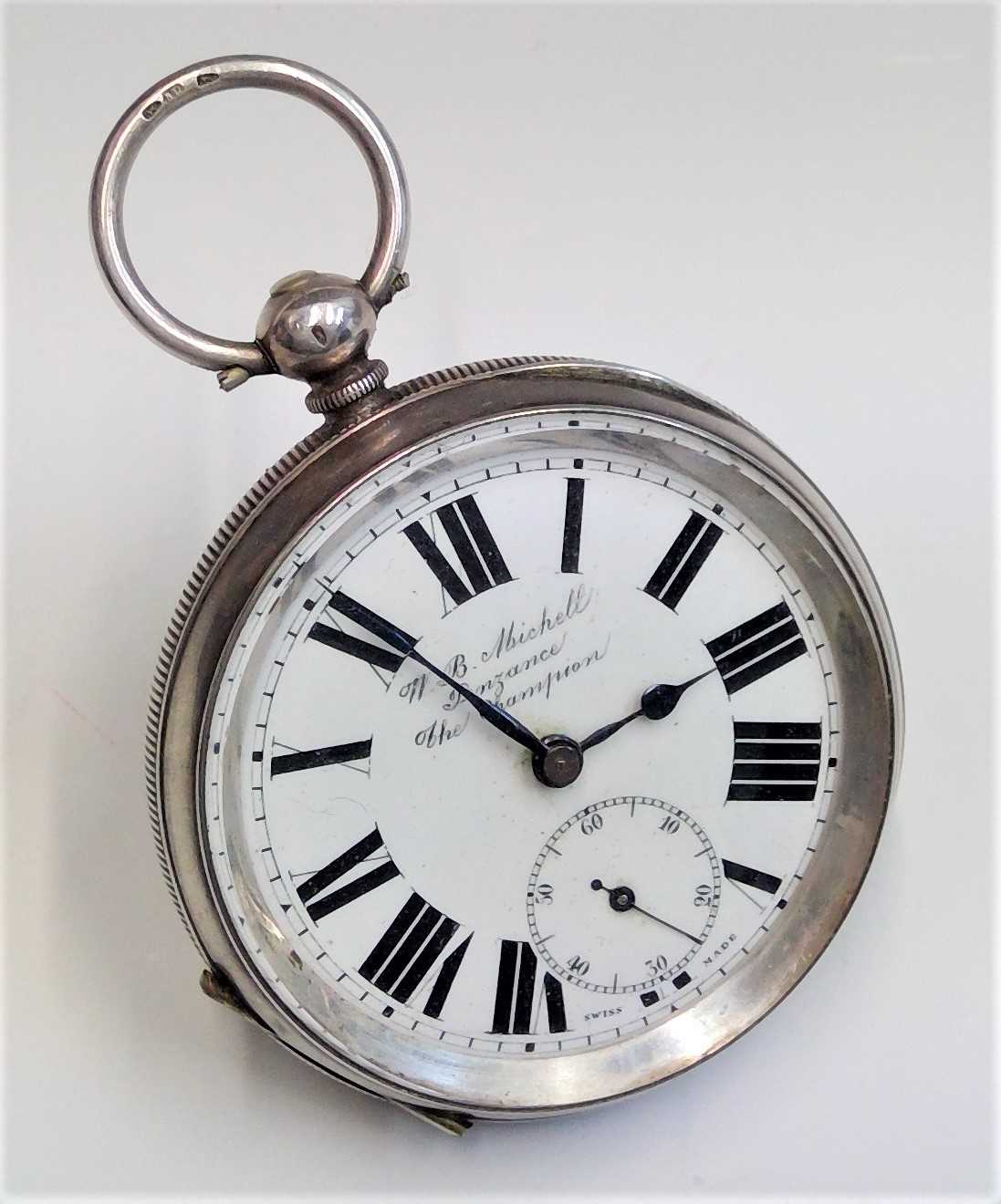 Lot 2639 - A silver key wind open face pocket watch