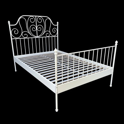 Lot 22 - An Ikea Leirvik Metal Bedframe. The Frame...