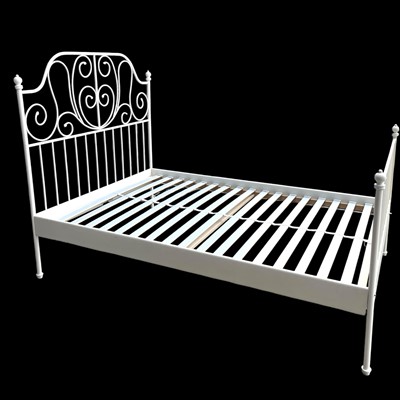 Lot 23 - An Ikea Leirvik Metal Bedframe. The Frame...