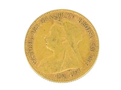 Lot 47 - 1898 Veiled Head Half Sovereign.